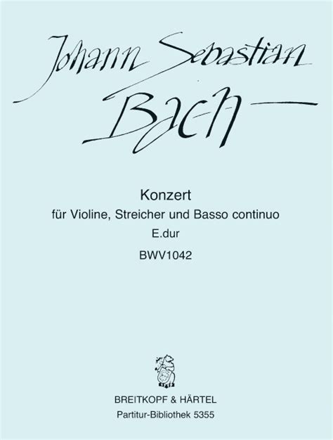 楽天ブックス 【輸入楽譜】バッハ Johann Sebastian バイオリン協奏曲 第2番 ホ長調 Bwv 1042 原典版