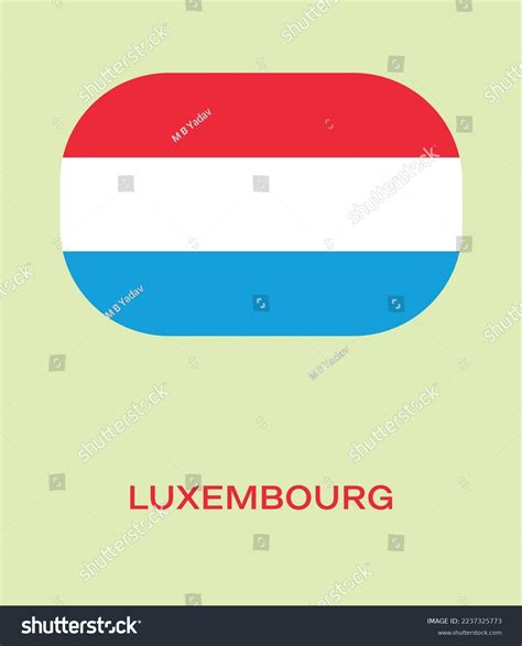 Flag Luxembourg Luxembourg Flag Vector Illustration Stock Vector