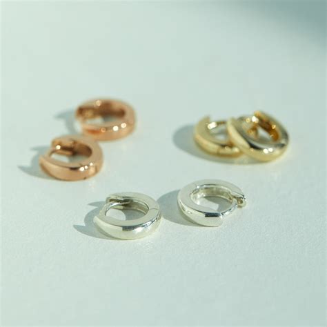 Chubby Huggy Silver Hoop Earrings (single) | Catbird