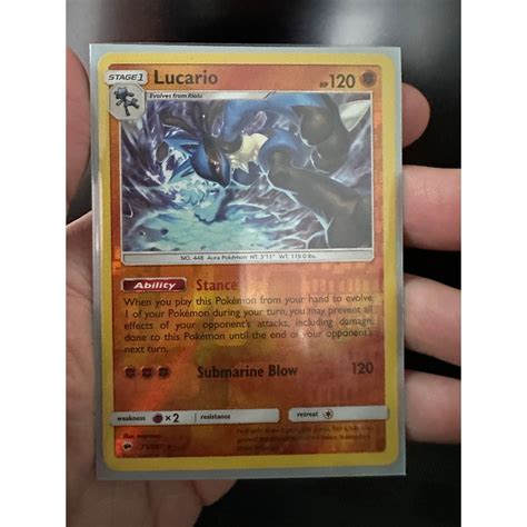 Lucario Reverse Holo Burning Shadows Shopee Philippines