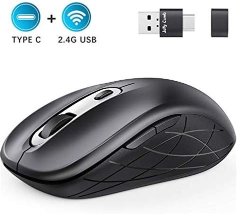 Wireless Mouse Jelly Comb Optical Mouse 2.4G Type-C with Adjustable DPI ...