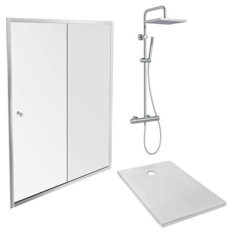 JACOB DELAFON Pack Douche IPSO E63147 WPM Receveur 140x90 Porte