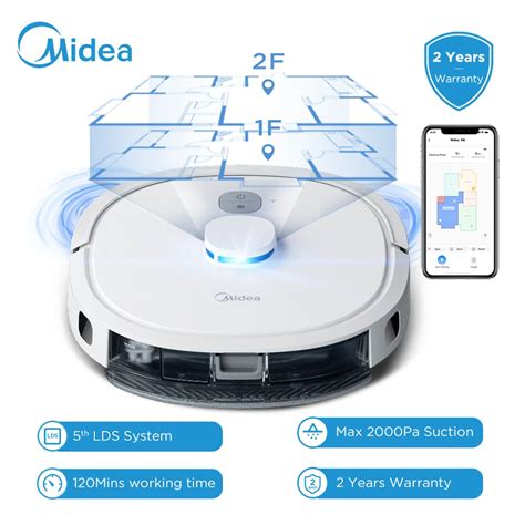 Midea-M6-Lds-Roboter-Haushalts-ger-t-2000pa-Absaugung-Auto-Charge-Sweep ...