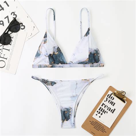 Tponi Swimsuits For Curvy Women Two Piece Sets Blue Bikini Clear S Walmart