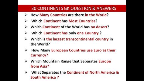 Countries Of The World By Continent Quiz Easy Continents Of