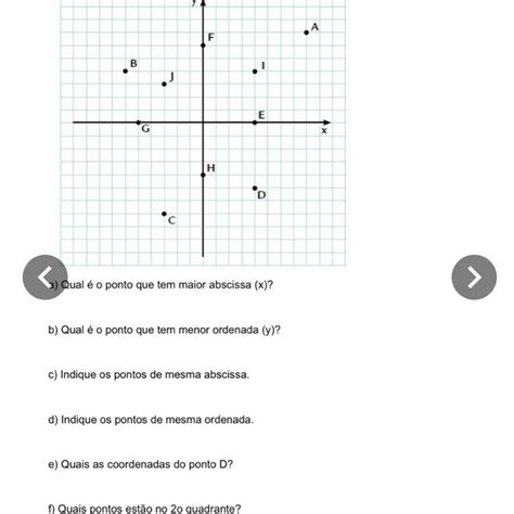 Solved Atividade Proeb Observe Os Pontos Assinalados No Plano