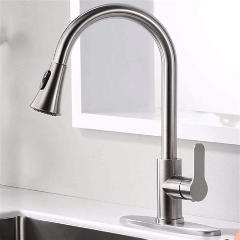 AMAZING FORCE Kitchen Faucet Brushed Nickel Pull Down Kitchen Faucets ...