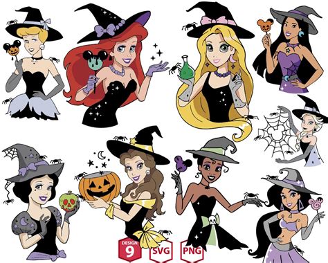 Disney Princess Halloween Svg Bundle, UPP1335 | UPPLOP Graphics Resources