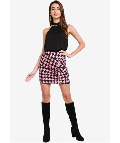 River Island（リバーアイスランド）の「cindy Houndstooth Bonded Mini Skirt（その他）」 Wear