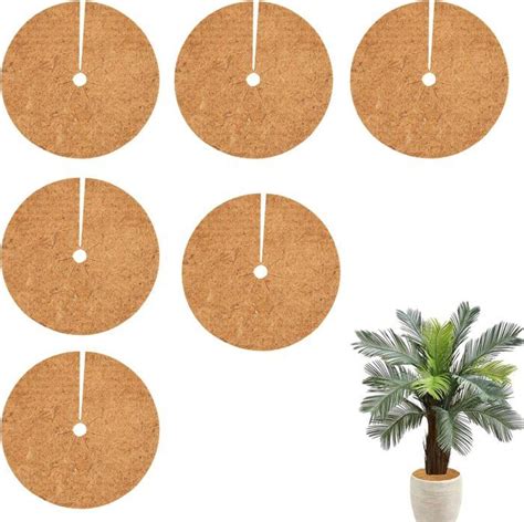 Tapis De Coco Protection 6 Pcs Tapis De Coco Plantes 20cm Coco Disque