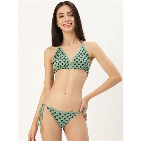 Clt S Women Pc Printed Bikini Set Green Freesize Buy Clt S Women Pc Printed Bikini Set