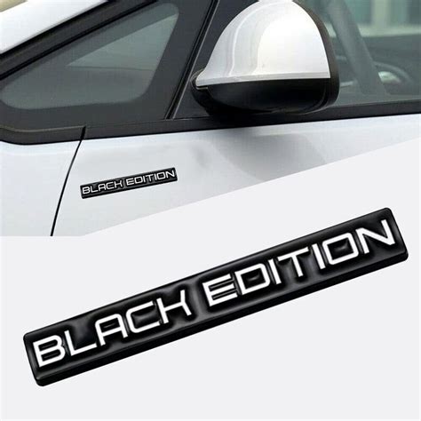 Black Edition Logo Emblem Badge Car Rear Tailgate Stickers Decal Car