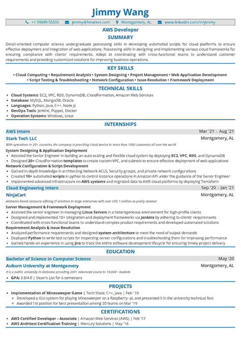 Aws Cloud Engineer Resume Example For 2023 Resume Worded