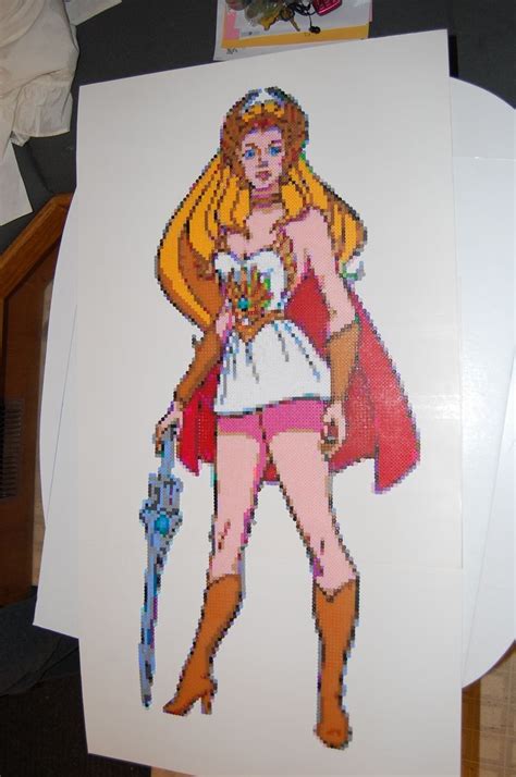 She Ra Perler Bead Art Made By Me Amanda Wasend Perler Bead Art