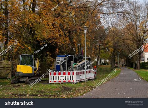 Excavator Trench Digging Machine Small Construction Stock Photo ...