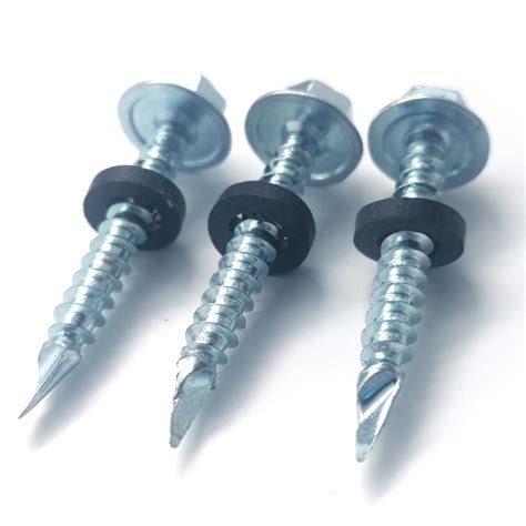 C A Spoon Point Hex Head With Flange And Washer Self Drilling Screws