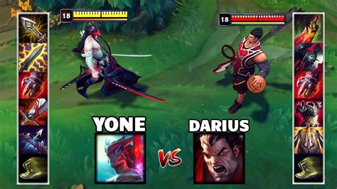 Yone Vs Darius Full Build Fights And Best Moments Youtube