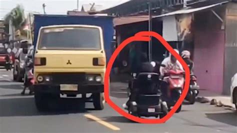 Viral Emak Emak Naik Sepeda Listrik Lawan Arus Hingga Buat Truk Dan