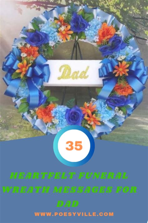 Heartfelt Funeral Wreath Messages For Dad