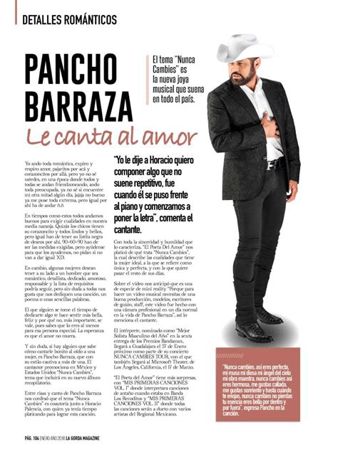 Pancho Barraza Le Canta Al Amor Y Lo Demuestra Con Nunca Cambies