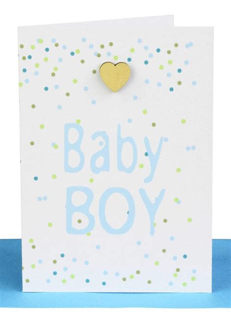 Baby Boy T Card Heart And Confetti Lils Wholesale Cards Sydney