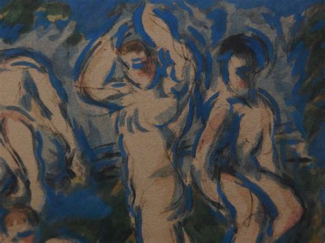 After Paul Cezanne Baigneurs Et Baigneuses Facsimile As