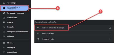 Contraseñas en Google Chrome Habilitar y deshabilitar