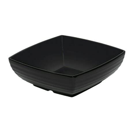 GET Enterprises ML 66 BK Milano Black Square Bowl 1 3 4 Qt 1 Doz