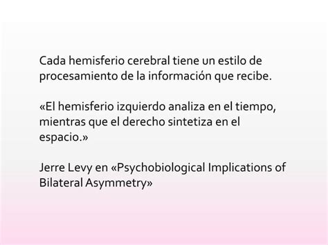 Hemisferios Del Cerebro Ppt