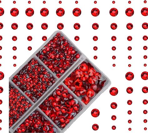 Amazon Pcs Mixed Size Hot Fix Round Crystals Gems Glass Stones Hotfix Flat Back