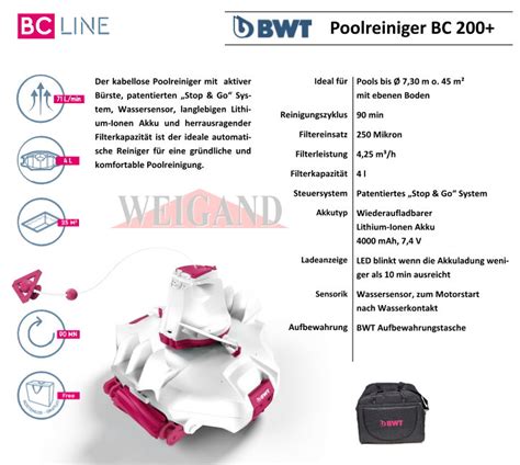 Bwt Bc Plus Poolreiniger Modell