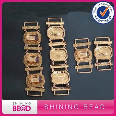 Conector De Bikini De Plata Y Oro Rosa Hebilla De Diamante De Imitaci N Conector De