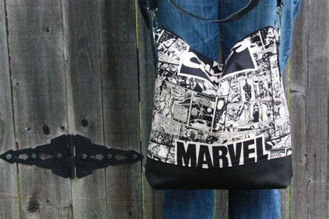 Purse Made From Marvel Comics Fabric And Leather Fabric Unique