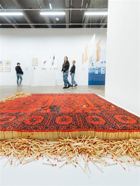 Hadi Rahnaward S Fraying Rug Of Charred And Pristine Matchsticks