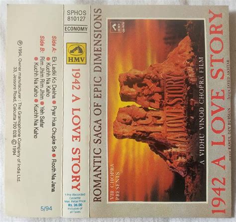 1942 love story Hindi Audio Cassette By R.D. Burman - Tamil Audio CD ...