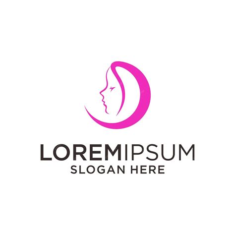 Diseño De Logotipos De Belleza Y Cosméticos Retrato De Rostro De Mujer Hermosa Logotipo