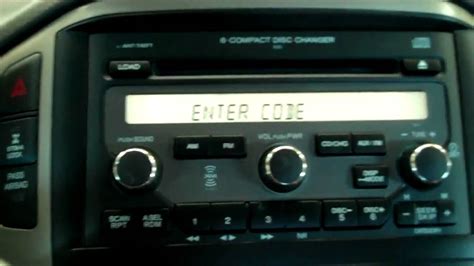 Honda Civic Enter Code Radio