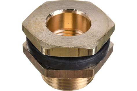 Штуцер для врезки в бочку 1/2" ВР х 3/4" НР + уплотнитель, 2 шт HG ...