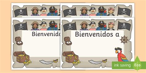 Cartel Bienvenidos Piratas Professor Feito Twinkl