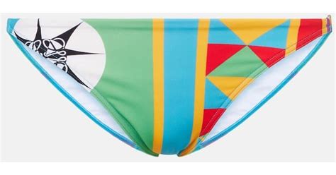 Loewe Paula S Ibiza Printed Bikini Bottoms In Blue Lyst