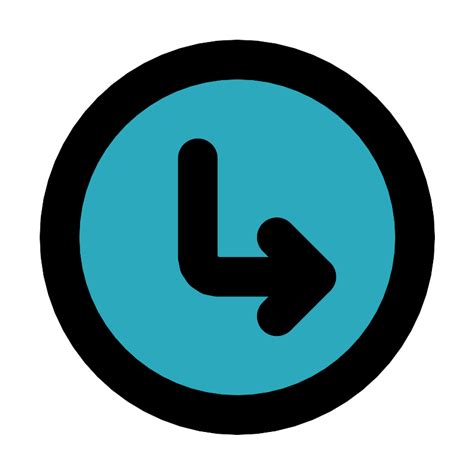 Turn Right Down Direction Circle Vector Svg Icon Svg Repo