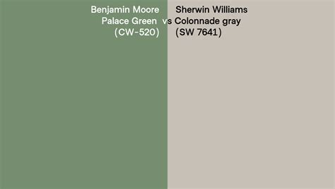 Benjamin Moore Palace Green CW 520 Vs Sherwin Williams Colonnade Gray