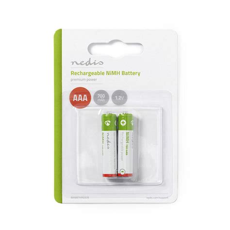 Rechargeable Nimh Battery Aaa V Mah Precharged Blister