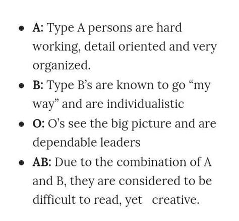 Ab Positive Blood Type Personality - Blood Type Info