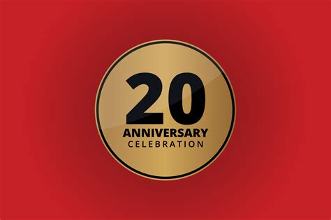 20 years anniversary celebration background design vector 15118526 ...