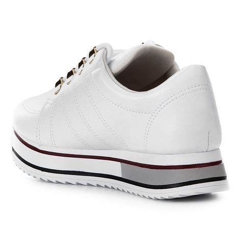 T Nis Ramarim Jogging Flatform Feminino Branco Netshoes