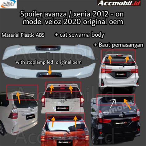 Jual Rear Spoiler All New Avanza Xenia Model Veloz 2012 2021 Plastik