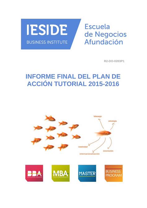 PDF INFORME FINAL DEL PLAN DE ACCIÓN TUTORIAL 2015 2016 Informe