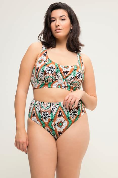 Bikini Slip HighWaist Alloverprint BHs Wäsche