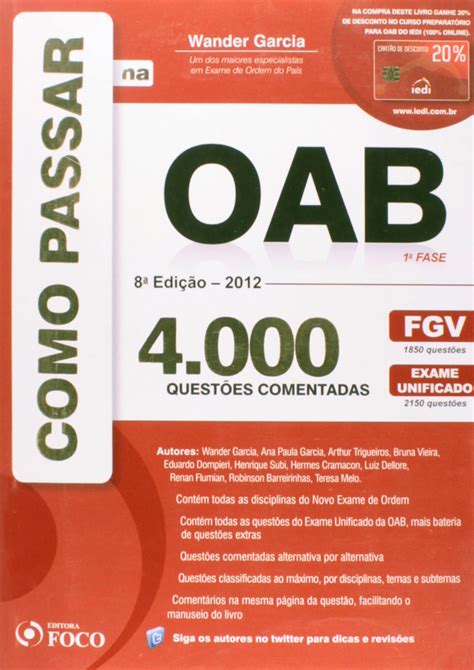 Como Passar Na Oab Fase Pdf Garcia Wander